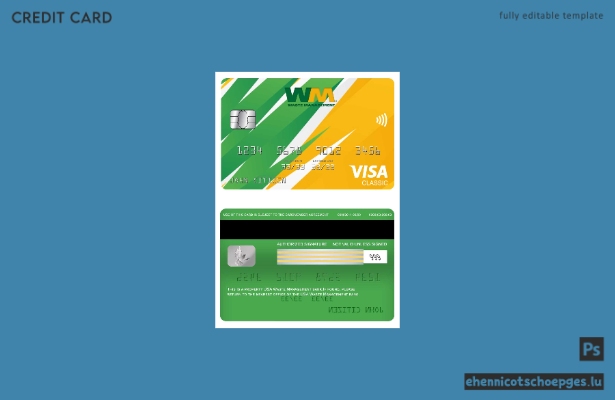 USA Waste Management Bank Visa Classic Card – Beispielvorschau